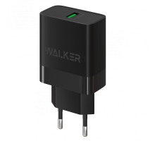 Мережевий зарядний пристрій (адаптер) WALKER WH-35 1USB / QC3.0 / 3A / 18W black TPS-2710000302445 2710000302445