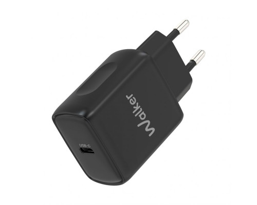Мережевий зарядний пристрій (адаптер) 2в1 WALKER WH-64 PD_25W + Data Cable Type-C to Type-C black TPS-2710000331797 2710000331797