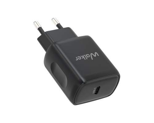 Мережевий зарядний пристрій (адаптер) 2в1 WALKER WH-64 PD_25W + Data Cable Type-C to Type-C black TPS-2710000331797 2710000331797
