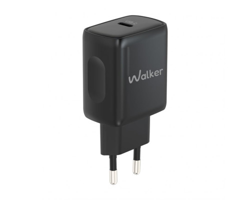 Мережевий зарядний пристрій (адаптер) 2в1 WALKER WH-64 PD_25W + Data Cable Type-C to Type-C black TPS-2710000331797 2710000331797