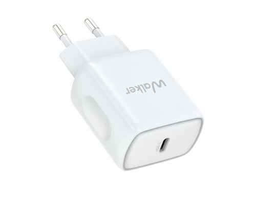 Мережевий зарядний пристрій (адаптер) 2в1 WALKER WH-64 PD_25W + Data Cable Type-C to Type-C white TPS-2710000331780 2710000331780