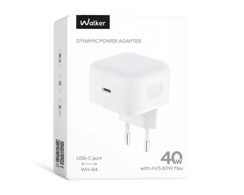 Мережевий зарядний пристрій (адаптер) WALKER WH-84 PD_40W Dynamic Power white TPS-2710000343462 2710000343462
