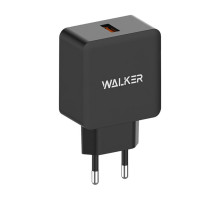 Мережевий зарядний пристрій (адаптер) WALKER WH-25 QC3.0 / 1USB / 2.4A black