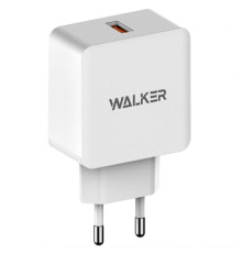 Мережевий зарядний пристрій (адаптер) WALKER WH-25 QC3.0 / 1USB / 2.4A white