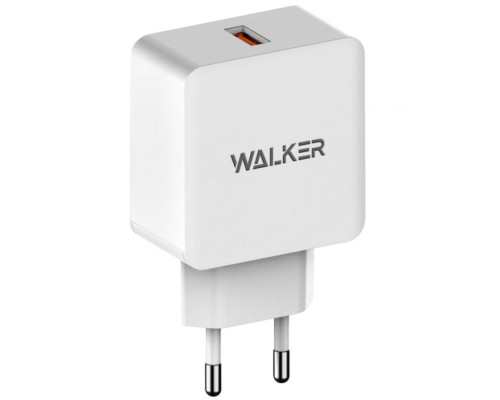 Мережевий зарядний пристрій (адаптер) WALKER WH-25 QC3.0 / 1USB / 2.4A white