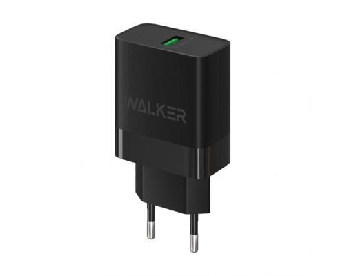 Мережевий зарядний пристрій (адаптер) WALKER WH-35 QC3.0 1USB / 3A / 15W black