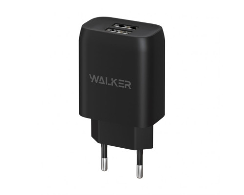 Мережевий зарядний пристрій (адаптер) WALKER WH-31 2USB / 2.1A black