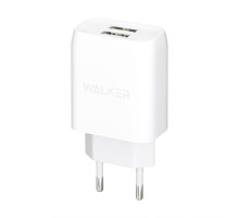 Мережевий зарядний пристрій (адаптер) WALKER WH-31 2USB / 2.1A white