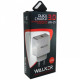 Мережевий зарядний пристрій (адаптер) WALKER WH-25 QC3.0 / 1USB / 2.4A white