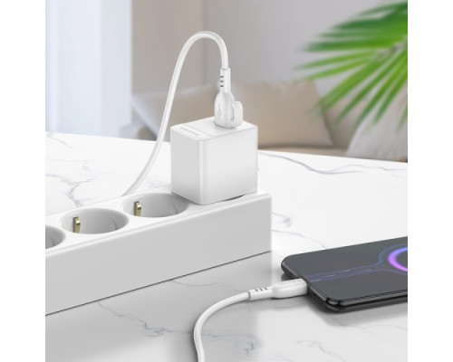 МЗП BOROFONE BAS11A Erudite single port 1USB/2.1A білий mag-6941991104602137596