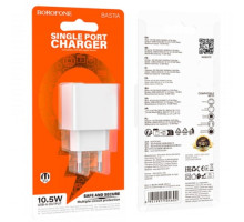 МЗП BOROFONE BAS11A Erudite single port 1USB/2.1A білий mag-6941991104602137596