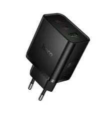 МЗП HOCO N75 Grande 65W (2C1A) charger(EU) Black mag-6942007667784153104