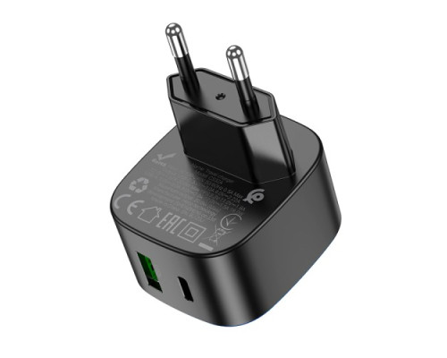 МЗП HOCO CS32A Rise PD20W+QC3.0 charger Black mag-6942007617451138644