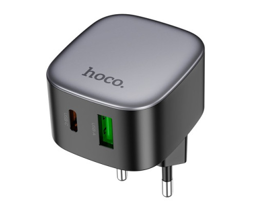 МЗП HOCO CS32A Rise PD20W+QC3.0 charger Black mag-6942007617451138644