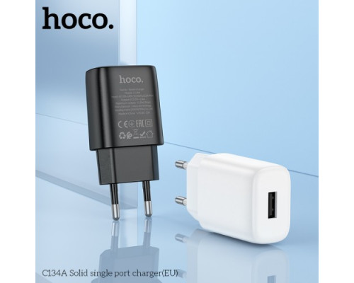 МЗП HOCO C134A Solid single port charger Black mag-6942007621298138122
