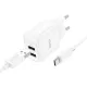 МЗП HOCO C141A Smart dual-port charger set 5V/2.1A + Type-C Cable White mag-6942007627917152125