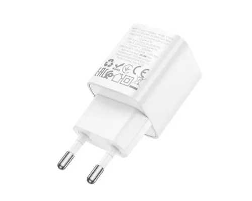 МЗП HOCO C147A Charm PD20W+QC3.0 charger White mag-6942007630276142746