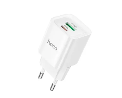МЗП HOCO C147A Charm PD20W+QC3.0 charger White mag-6942007630276142746