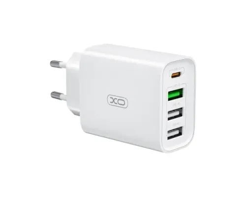 МЗП XO L120 (EU) multi port fast charging charger (USB-C 20W/USB-A 18W) with TYPE-C cable Білий mag-6920680846658144910