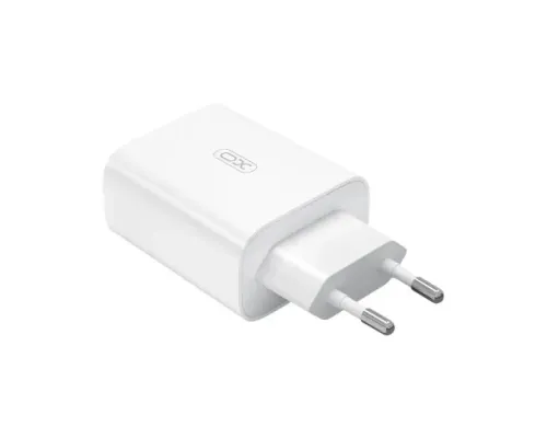 МЗП XO L120 (EU) multi port fast charging charger (USB-C 20W/USB-A 18W) with TYPE-C cable Білий mag-6920680846658144910