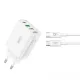 МЗП XO L120 (EU) multi port fast charging charger (USB-C 20W/USB-A 18W) with TYPE-C cable Білий mag-6920680846658144910