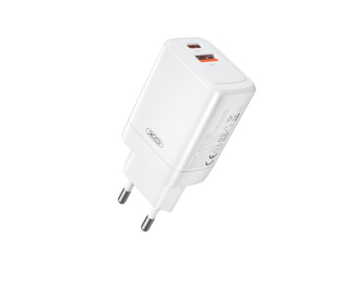 МЗП XO CE16 (EU) 45W gallium nitride fast charger(1USB-C 45W+1USB-A 22.5W) Білий mag-6920680849307140647