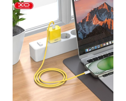 МЗП XO CE18 (EU) PD30W USB-C fast charging charger with Lightning cable Жовтий mag-692068085176860146