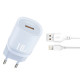 МЗП XO L157 QC3.0 18W Charging Charger with Lightning cable синій mag-6920680859351136215
