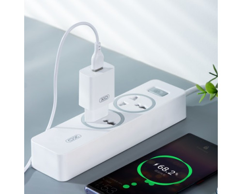 МЗП XO L99(EU) 2.4A Home charger with TYPE-C cable Білий mag-692068082797860102