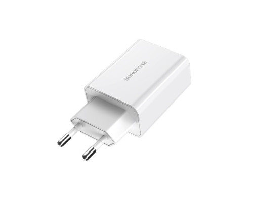 МЗП BOROFONE BA21A Long QC3.0 1USB/3A/18W білий mag-6931474702067137584