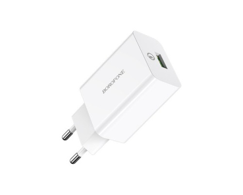 МЗП BOROFONE BA21A Long QC3.0 1USB/3A/18W білий mag-6931474702067137584