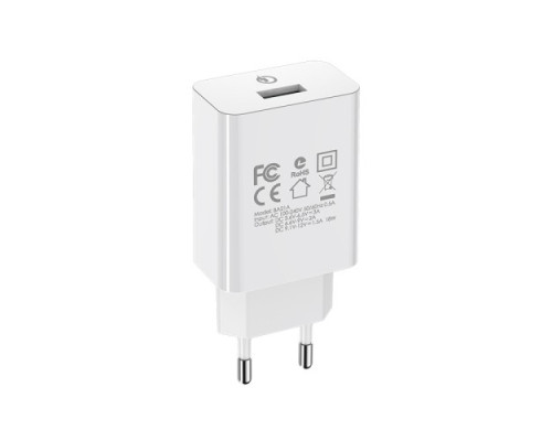 МЗП BOROFONE BA21A Long QC3.0 1USB/3A/18W білий mag-6931474702067137584