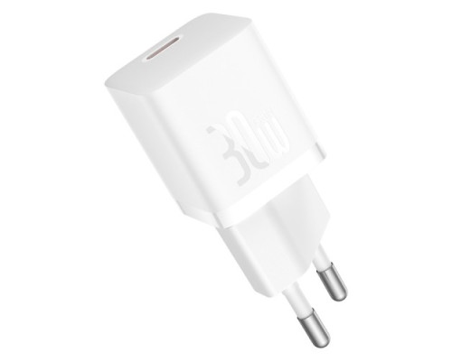 МЗП Baseus GaN5 Fast Charger(mini) 1C 30W EU Cable Type-C to Type-C 1m White P10110902213-00 mag-693217265444356150