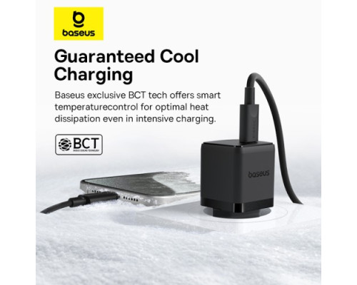 МЗП Baseus Palm Fast Charger 1C 20W + Cable Type-C to Type-C Black P10111602113-01 mag-6932172677411135345