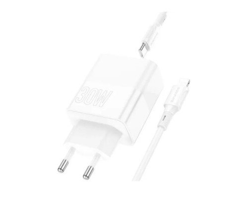 МЗП BOROFONE BA75A PD30W/QC3.0 + Cable Type-C to Lightning білий mag-6941991101090132426