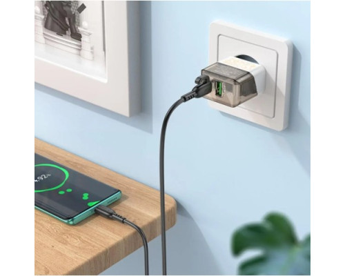 МЗП BOROFONE BA80A Scenery PD20W/QC3.0 + Cable Type-C to Type-C чорний mag-6941991105173138225