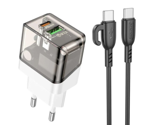 МЗП BOROFONE BA80A Scenery PD20W/QC3.0 + Cable Type-C to Type-C чорний mag-6941991105173138225