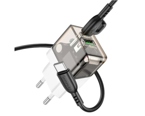 МЗП BOROFONE BA80A Scenery PD20W/QC3.0 + Cable Type-C to Type-C чорний mag-6941991105173138225