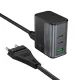 МЗП HOCO CS76A Star Speed PD70W(2C1A) charger(EU) midnight black mag-6942007653893146293