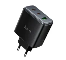 МЗП HOCO C160A Upgrade PD65W(2C1A) charger Black mag-6942007672009153116