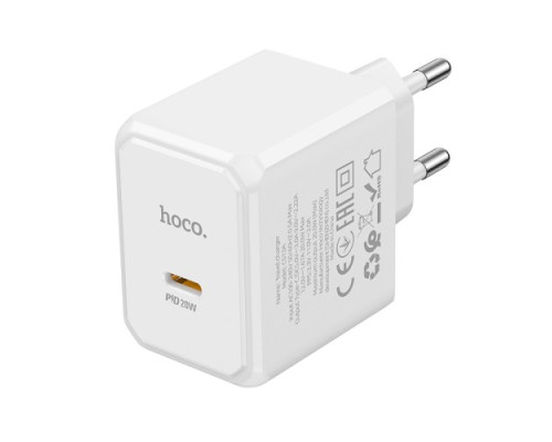 МЗП HOCO CS13A Ocean single port PD20W charger White mag-6942007603812139064