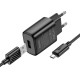 МЗП HOCO C134A Solid single-port charger set 2,4A (Micro) Black mag-6942007621335138124