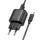 МЗП HOCO C140A Smart single port QC3.0 charger set 18W (QC/FCP/AFC) + Type-C Cable Black mag-6942007627825153846
