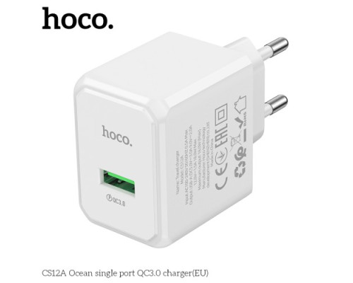 МЗП HOCO CS17A Wish single port 22.5W multi-protocol charger(EU) Black mag-6942007638401143491