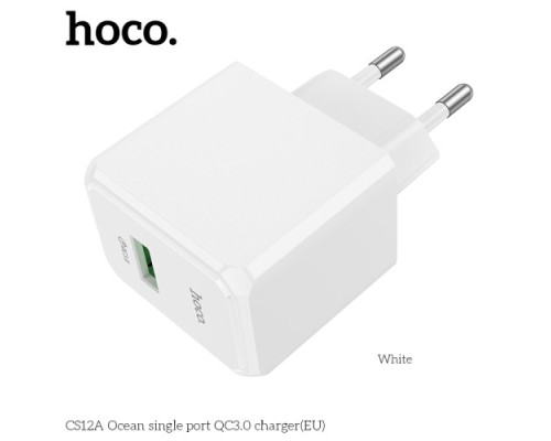 МЗП HOCO CS17A Wish single port 22.5W multi-protocol charger(EU) Black mag-6942007638401143491