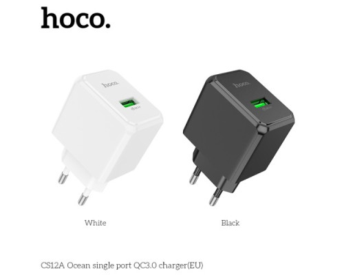 МЗП HOCO CS17A Wish single port 22.5W multi-protocol charger(EU) Black mag-6942007638401143491