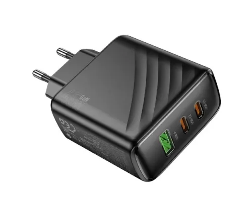 МЗП HOCO CS26A Article PD45W(2C1A) charger(EU) black mag-6942007639811144446