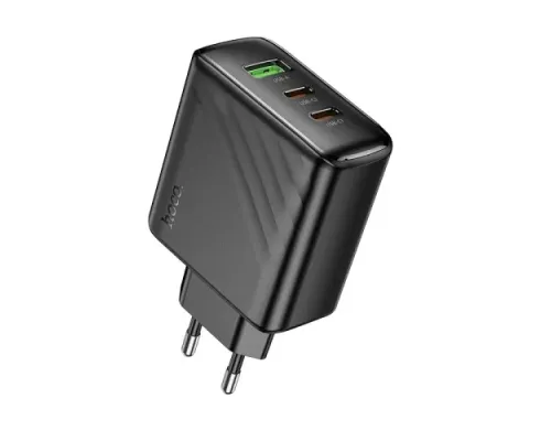 МЗП HOCO CS26A Article PD45W(2C1A) charger(EU) black mag-6942007639811144446