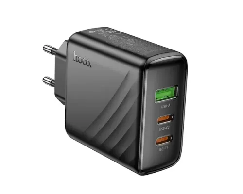 МЗП HOCO CS26A Article PD45W(2C1A) charger(EU) black mag-6942007639811144446