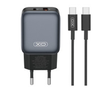 МЗП XO L154(EU) PD20W/QC18W(1A1C) Charger TYPE-C Cable Чорний mag-6975837582408140451